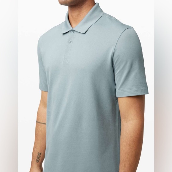 Lululemon Men’s Tech Pique Polo- Blue Cast/ Size Small - Picture 1 of 8